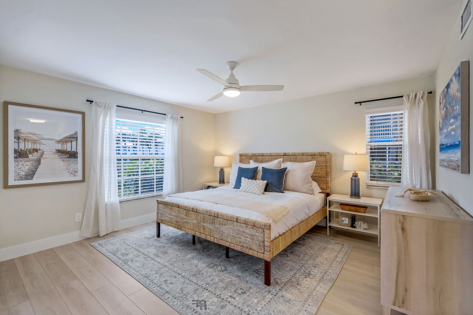 Coastal bedroom interior